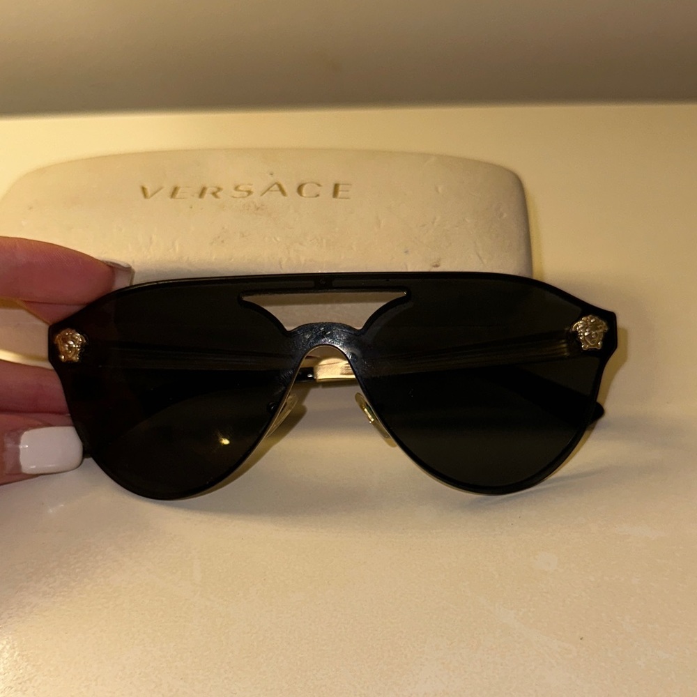 Versace Black and Gold Sunglasses